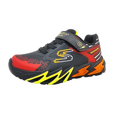 Skechers FLEX GLOW - BOLT 400138L Schwarz BKRD- Black/ Red/ Orange/ Ye