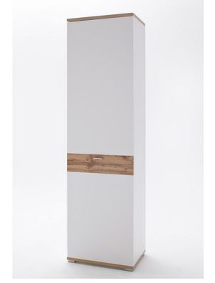 Garderobenschrank Mia 6 weiß Wotan Eiche 58x205x40 cm Kleiderschrank