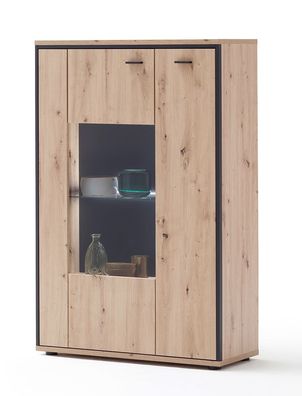 Kombi-Highboard Mendoza 5 Balkeneiche 93x142x38 cm Schrank Wohnzimmer