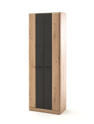 Garderobenschrank Carvin 2 Balkeneiche Cosmos grey 69x198x39 cm Flur