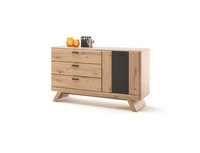 Sideboard Carvin 7 Balkeneiche Cosmos grey 144x84x44 cm Kommode