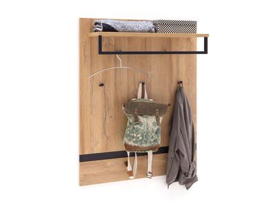 Garderobenpaneel Torrico 4 Grandson Oak 90x113x28 cm Paneel Garderobe