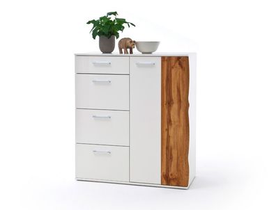 Kommode Gerda 9 weiß Hochglanz 102x118x44 cm Sideboard Wohnzimmer