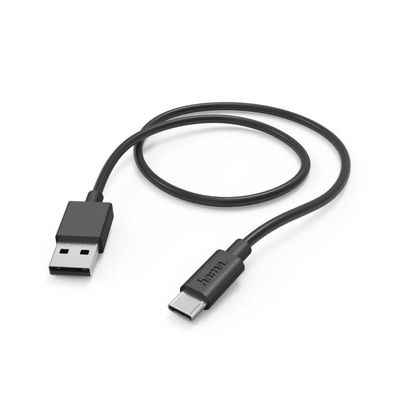 HAMA Ladekabel, USB-A - USB-C, 1 m, Schwarz (00201594)