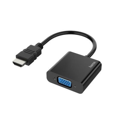 HAMA Video-Adapter, HDMI™-Stecker - VGA-Buchse, Audio-Buchse, Full-HD 1080p (002