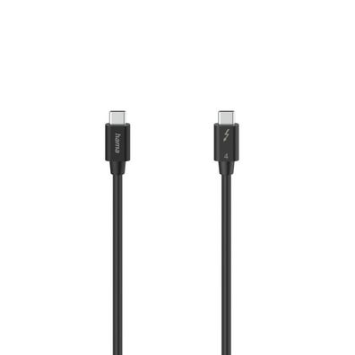 HAMA Thunderbolt-4-Kabel "USB-C", 40 Gbit/ s, 5 A, 100 W, Ultra-HD 8K, 0,80 m (00