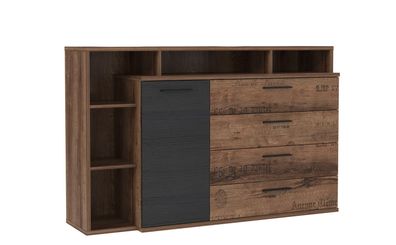 Sideboard Joyce 8 Schlammeiche 153x99x42 cm Schubkastenkommode Schrank