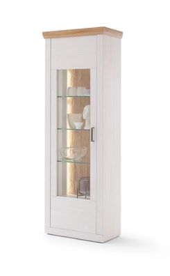 Vitrine Marlis 3 Pinie Aurelio Nb 71x205x40 cm Glasvitrine Wohnzimmer