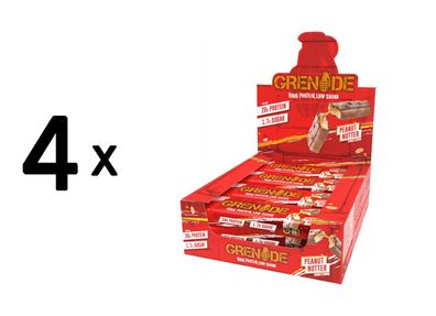 4 x Grenade Protein Bar (12x60g) Peanut Nutter