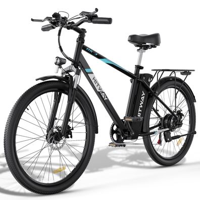 HITWAY E Bike,26 * 3.0 Zoll Elektrofahrrad für Damen Herren, Cityräder Mountainbike