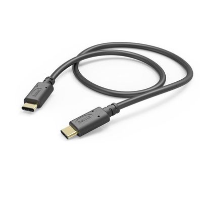 HAMA Ladekabel, USB-C - USB-C, 1 m, Schwarz (00201589)