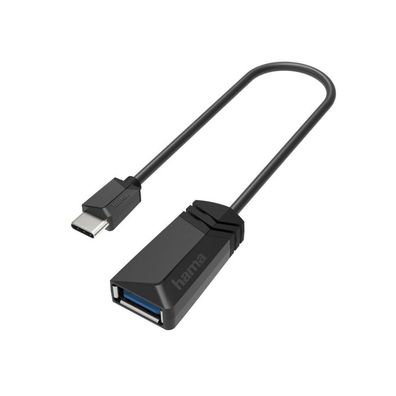 HAMA USB-OTG-Adapter, USB-C-Stecker - USB-Buchse, USB 3.2 Gen1, 5 Gbit/ s (002003