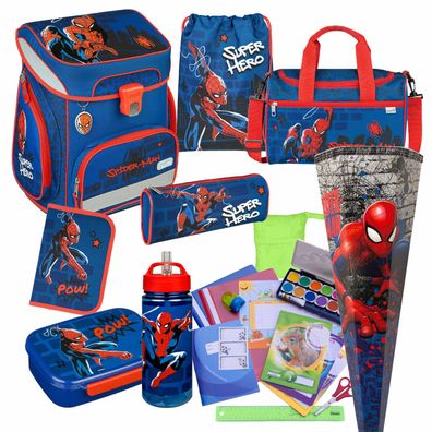 Scooli Schulranzen Spiderman 22 Teile-Set Spider Man inkl. Sporttasche Schultüte uvm