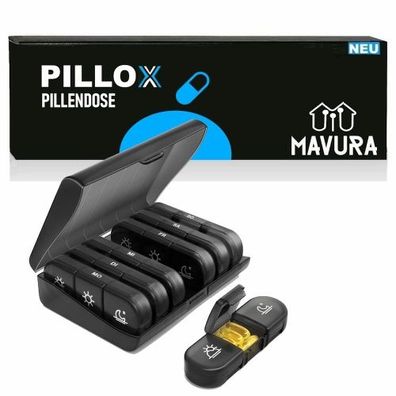 PILLOX Pillendose Tablettenbox Tablettendose 7Tage Medikamentenbox Tablettendosierer