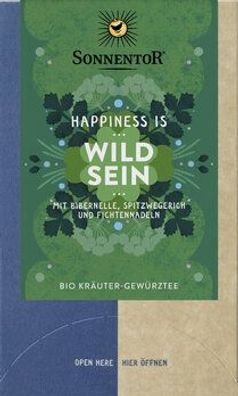 Sonnentor 3x Wild sein Tee Happiness is®, Doppelkammerbeutel 27g