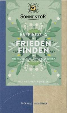 Sonnentor 6x Frieden finden Tee Happiness is®, Doppelkammerbeutel 27g