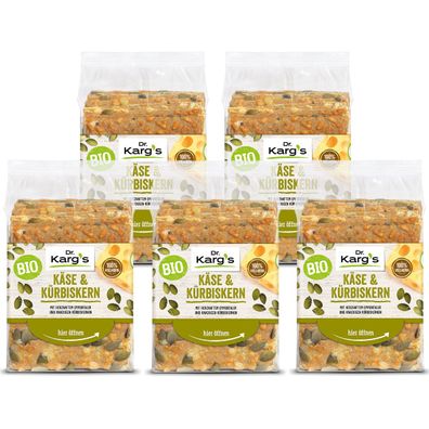 Dr. Kargs Käse Kürbiskern Vollkornknäckebrot vegetarisch 200g 5er Pack