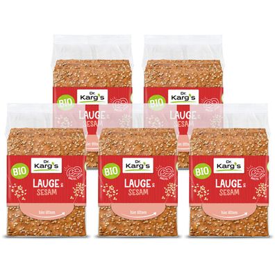 Dr. Kargs Bio Vollkorn Knäckebrot Lauge mit Sesam 200g 5er Pack