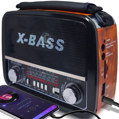 Retro Radio Bluetooth FM, Nostalgie Radio Braun Retoo