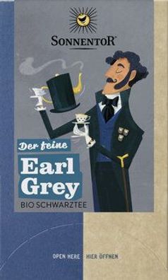 Sonnentor 6x Der feine Earl Grey Schwarztee, Doppelkammerbeutel 27g