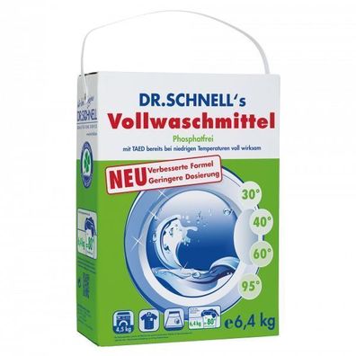 Dr. Schnell´s Vollwaschmittel, 6,4kg Tragekarton