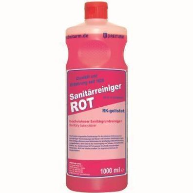 Sanitärreiniger, rot, 1L Rundflasche