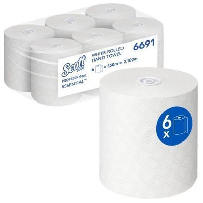 Scott Essential Rollenhandtuch, 350mx19,8cm, 1lg, blau, 6 Ro/Krt