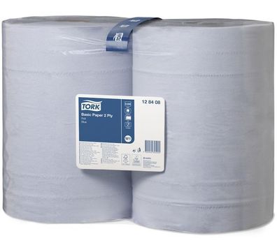 Papierwischtücher Tork Standard, 37x34cm, 2lg, 340 m/ Ro., blau, perforiert