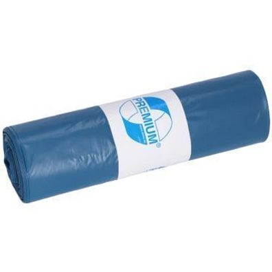 Abfallsäcke Premium, LDPE, 30L, blau, 480x650mm, Typ60, 35my, 25 St/ Ro.