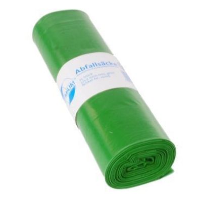 Abfallsäcke Premium, LDPE, 70L, grün, 575x1000mm, 60my, 25 St/ Ro.