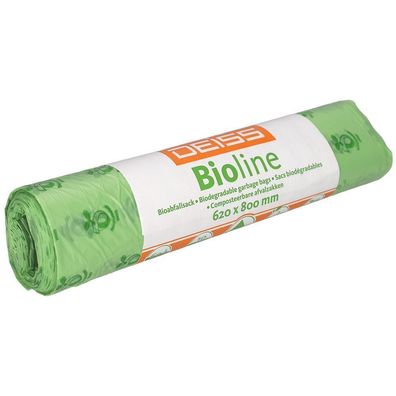 Bioline-Bioabfallsäcke, 60L, natur, 620x800x0,02mm, 10 St/ Ro.