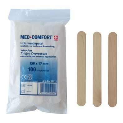 MED Comfort Holzmundspatel, 150x18x1,8mm, 100 St/ Btl.