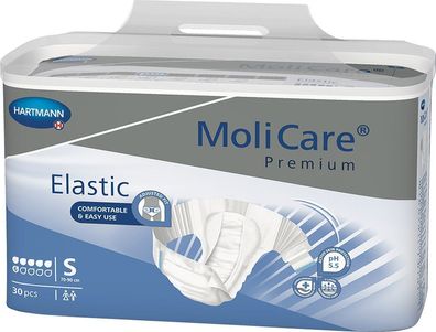 MoliCare Premium Elastic, 6 Tropfen, Gr. S, 30 St/ Btl.