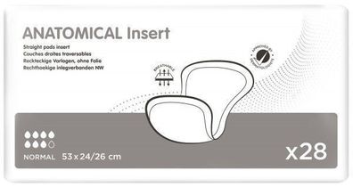 Anatomical Insert, NW 28, 53x26cm, grau, 9x28 St/ Krt.