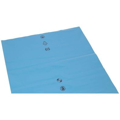 Abfallsäcke Premium, LDPE, 70L, blau, 575x1000mm, 100my, lose, 200 St/ Krt.