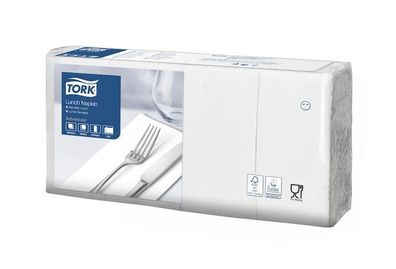 Tork Lunchserviette,2lg.,33x33cm, weiß, 1/8Head Falz, 10x200 St/ Krt.