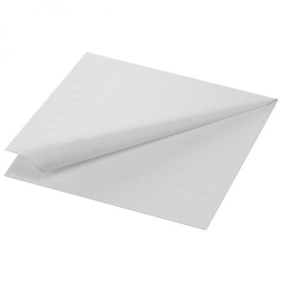 Zelltuch-Serviette 33x33cm,1lg, 1/4Falz Falz weiss, 6x500 St/ Krt.