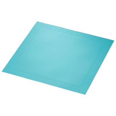 Zelltuch-Serviette Klassik, 40x40cm, 4lg, 1/4 Falz, mint blue, 6x50 St/ Krt.