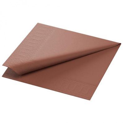 Zelltuch-Serviette, 33x33cm, 3lg,1/4Falz chestnut, 4x250 St/ Krt.