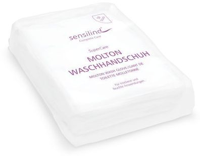 Sensilind Molton Waschhandschuh SuperCare, weiß, 20x50 St/ Krt.