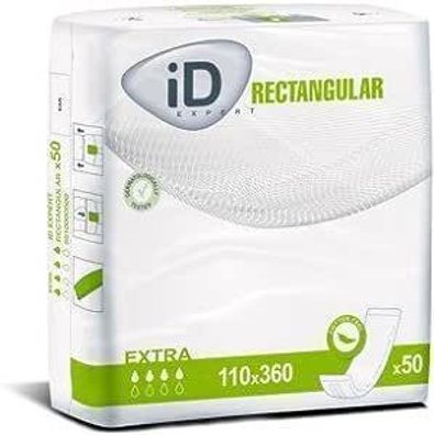 iD Expert Rectangular Pad, 36x11cm, Insert, grün, 4x50 St/ Krt.