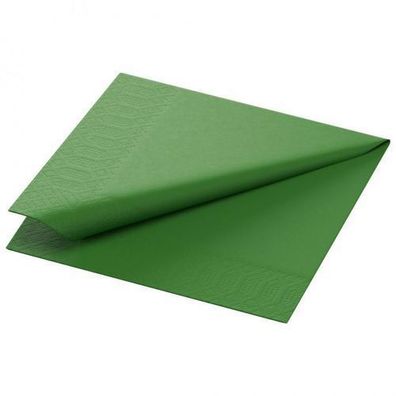 Zelltuch-Serviette, 24x24cm, 3lg, 1/4 Falz, leaf green, 8x250 St/ Krt.