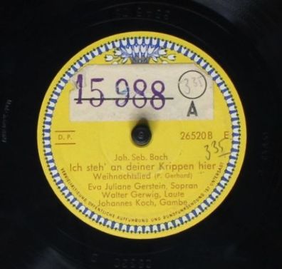 Deutsche Grammophon 26520 - Johann Sebastian Bach - Ich Steh' An Deiner Krippen