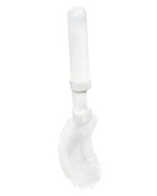 Urinalbürste mit Flüssigkeitsspender, Nylon 6.0, 400x80xØ 50mm, Ø0,35mm, weiß, mitte