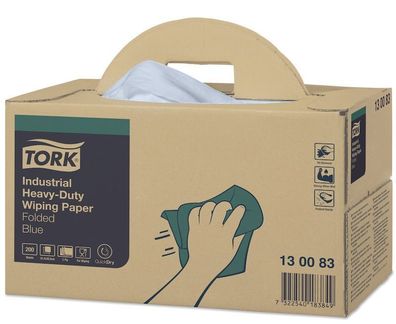 Tork Extra Starke Industrie Papierwischtücher, 38,5x32,4cm, 3lg, 200 Tü/ Bündel