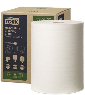 Tork Extra Starke Reinigungstücher, 32x38cm, 1lg-weiß, 280Tücher, perforiert, Ro. wa