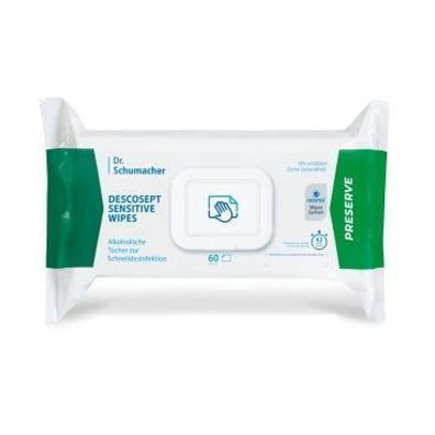 Descosept Sensitive Wipes, 60 Tü/ Pk. BAuA-Reg-Nr.: N-77206