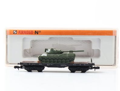 Arnold N 4970 Güterwagen Schwerlastwagen mit Panzer 945-5 SSkms DB 1:160