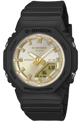 Casio G-Shock Ana-Digi Damenuhr Schwarz/ Goldfarben GMA-P2100SG-1AER