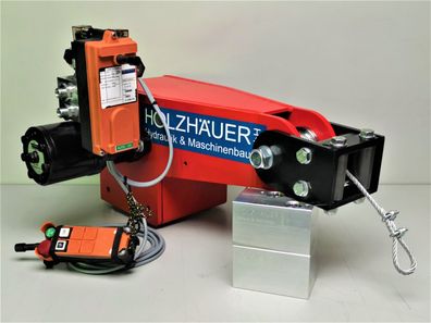 Hydraulische Seilwinde HAW1700 mit elektr. Ventil und Funkfernsteuerung